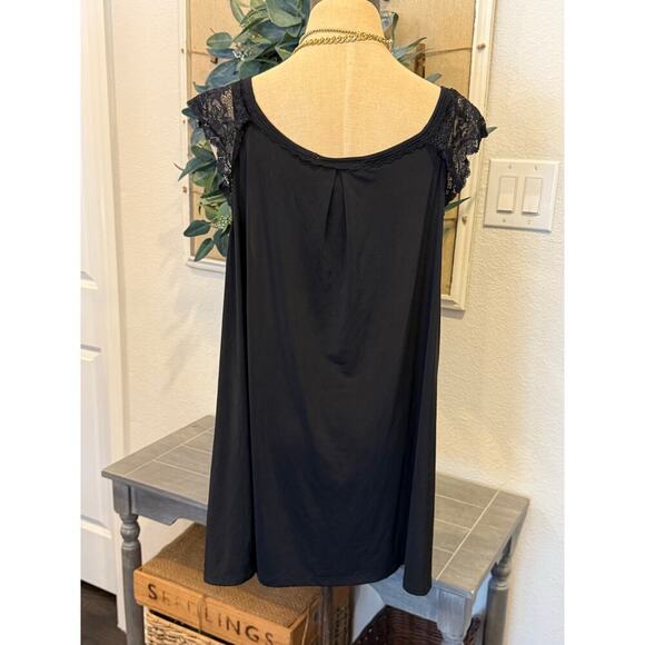 OSCAR de la RENTA pink label Black Lace Top Shirt Blouse Top Women size 2XL XXL - Picture 3 of 9